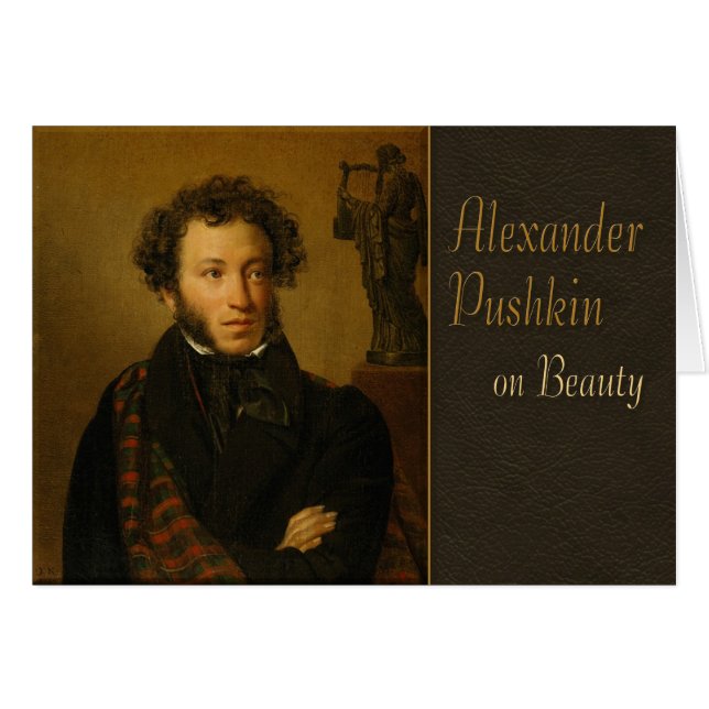 Pushkin på Beauty CC0338 Poetry Hälsningskort (Framsidan Horizontal)