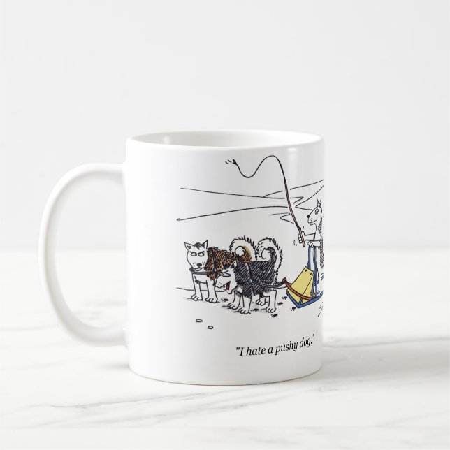 Pushy Hund mugg (Vänster)
