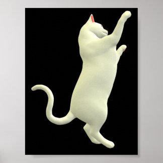 Puss stående poster