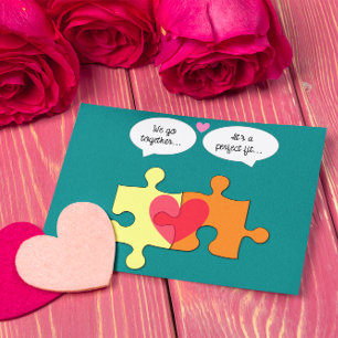 Pussa Delar Perfekt passar Valentine-vykort Vykort