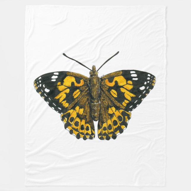 Pussafé, färgad dam fleecefilt (Framsidan)