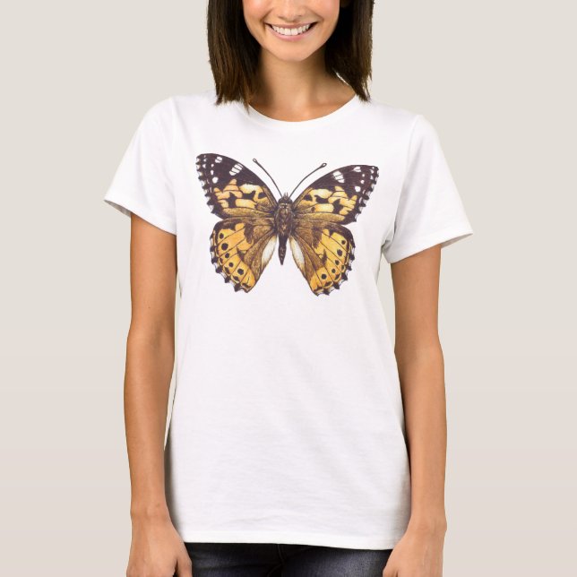 Pussafé, färgad dam t shirt (Framsida)