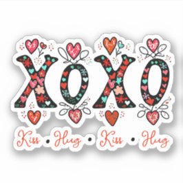 Pussar och kramar doodle konst valentin klistermärken