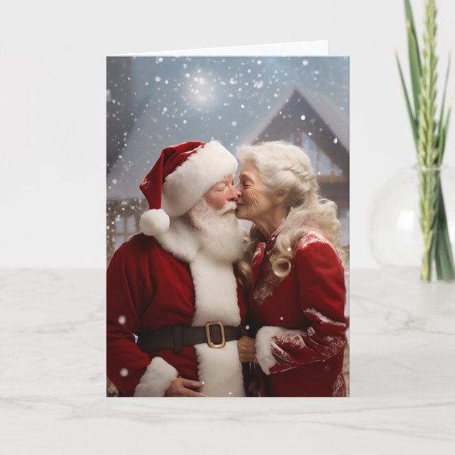 Pussar på herr och fru Tomte Inbjudan (Framsida)