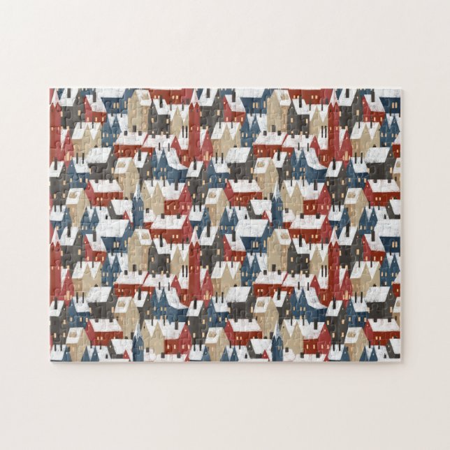 Pussel (27,9 x 35,5 cm, 252 pcs) - Vinterhus (Horisontell)