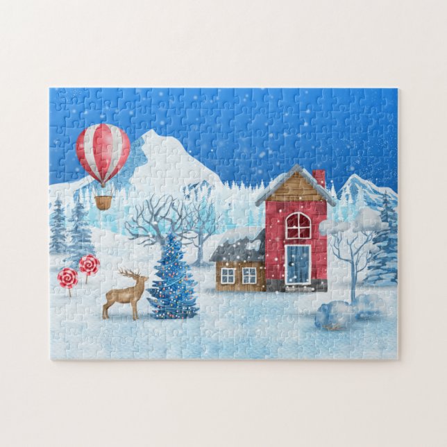 Pussel (27,9 x 35,5 cm, 252 pcs) - vinterscen (Horisontell)