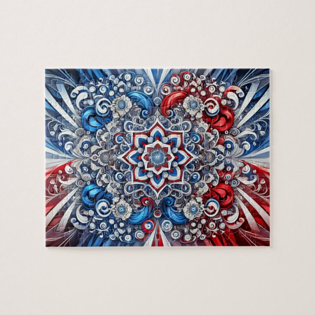 Pussel abstrakt modern Design Fransk Färg (Horisontell)