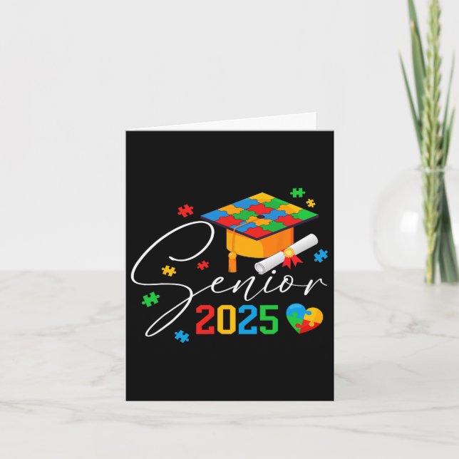 Pussel Autistic Senior 2025 Autism Studenten Boys Kort (Framsida)