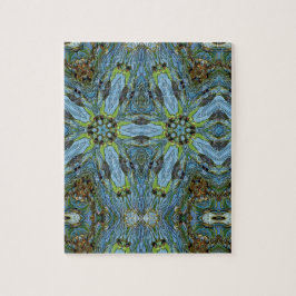 pussel av blåblått grönt