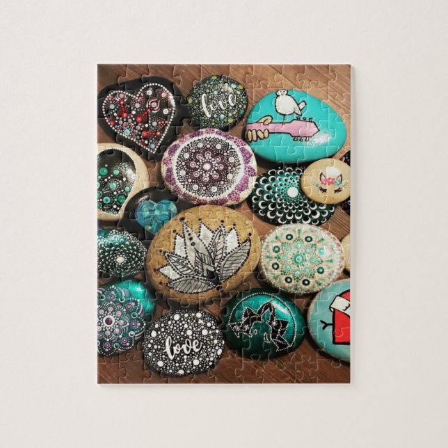 Pussel av färgat Sten (Vertikal)