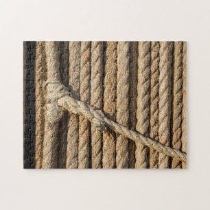 Pussel av fiber Rope med Knot och Splicing