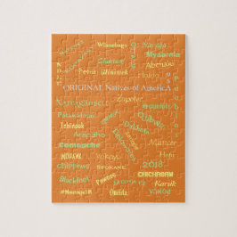 Pussel av Native American Namn, efter metropolim