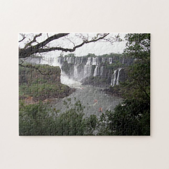 pussel - båtar vid Iguazu Falls (Horisontell)