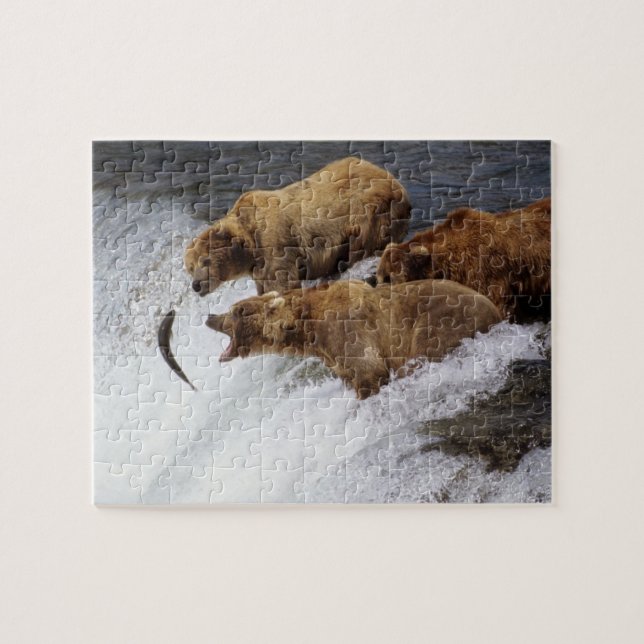 Pussel Bear Fishing Jigszle Puzzle (Horisontell)