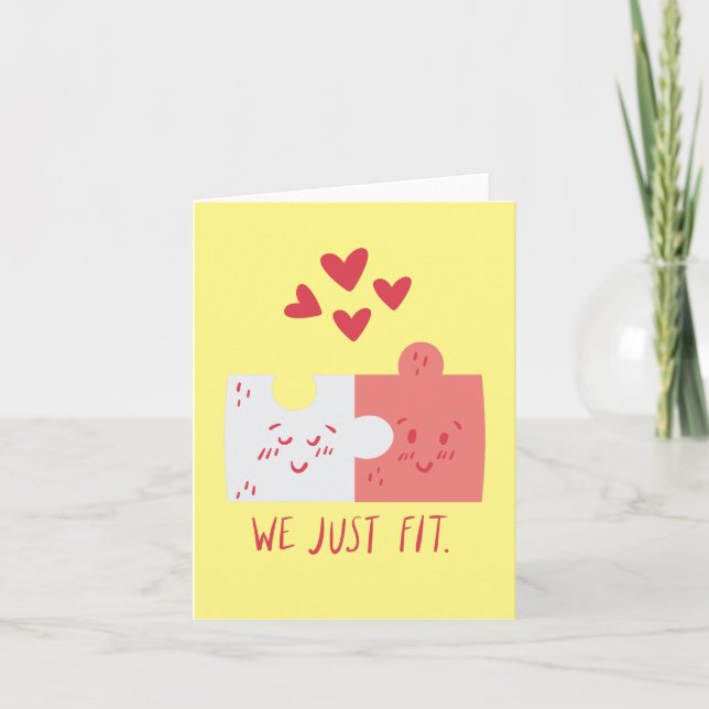 Pussel Biet-hälsningskort Kort (Framsida)