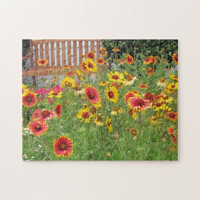 Pussel - Blankett av blommor (Horisontell)