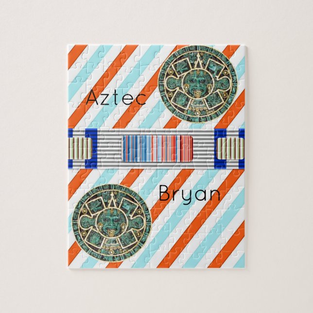 Pussel Blue Orange Rand Aztec (Vertikal)