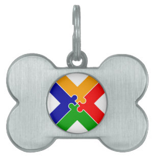 Pussel Bokstav X Monogram ID-bricka Husdjur