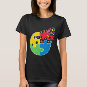 Pussel Bowling Support Autism Awareness Manar Kvin T Shirt