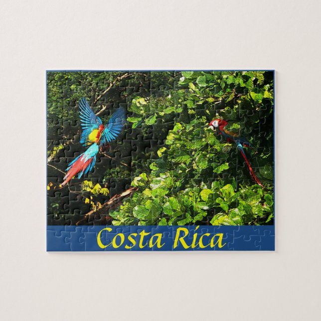 Pussel boxas scharlakansröda Macaws (Horisontell)