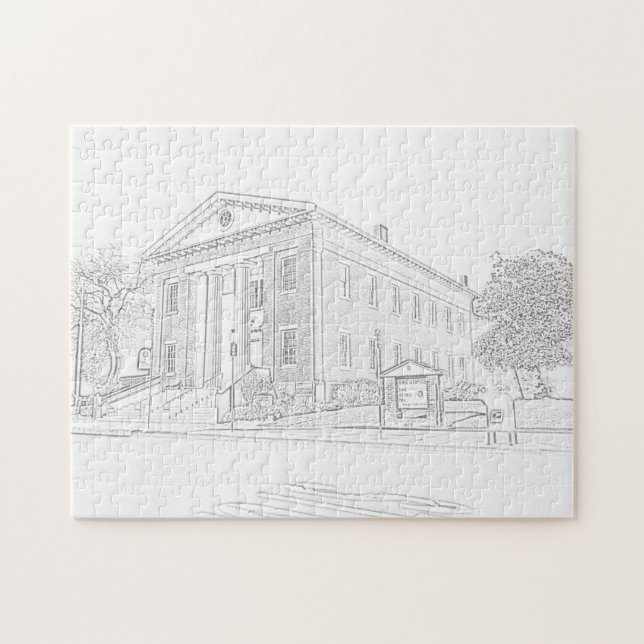 Pussel - Byggnad till Färg (Horisontell)