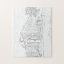 Pussel - Byggnad till Färg