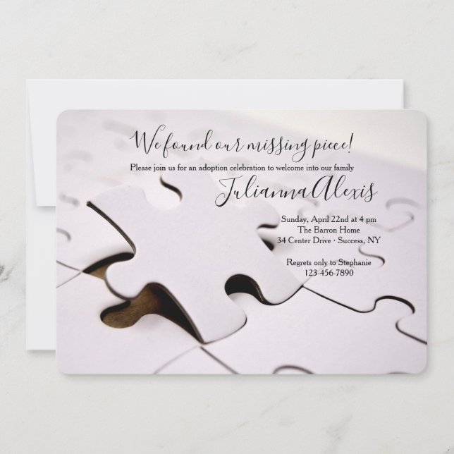 Pussel Delarare inbjudan (Framsida)