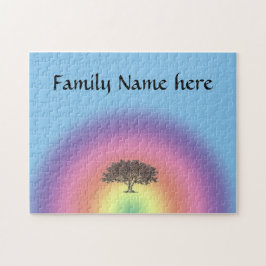 Pussel - Familj Träd - Regnbåge