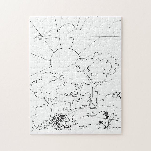 Pussel - Färg din gryning (Vertikal)