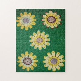 Pussel - Fem Daisy i Crochet