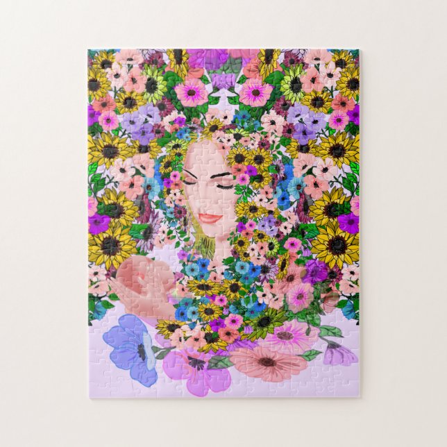 Pussel Flowers mor och Baby (Vertikal)