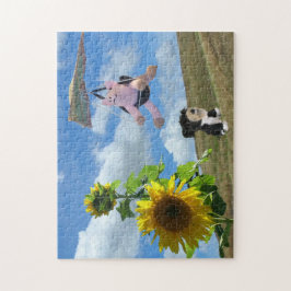 Pussel - Flygande Gris och Hund på Backe