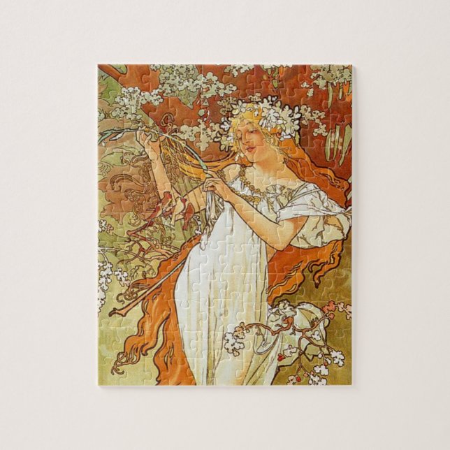 Pussel för art nouveauAlphonse Mucha vår (Vertikal)