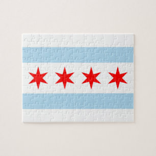 Pussel för Chicago stadsflagga