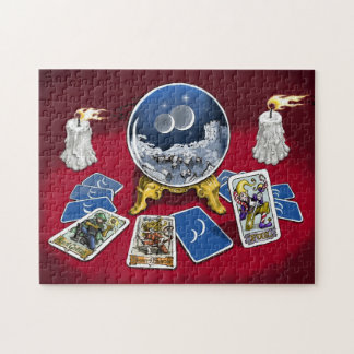 Pussel för förmögenhetkassörTarot kristallkula