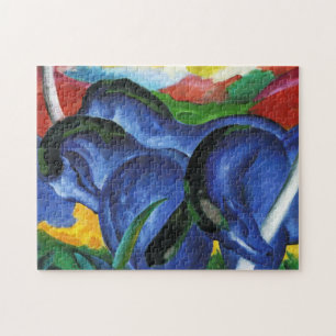 Pussel för Franz Marc blåtthästar