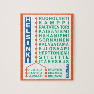 Pussel för Helsingfors Metrostationer