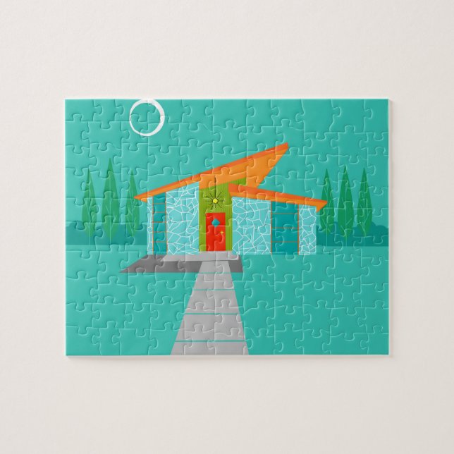 Pussel för hus för utrymmeåldertecknad (Horisontell)