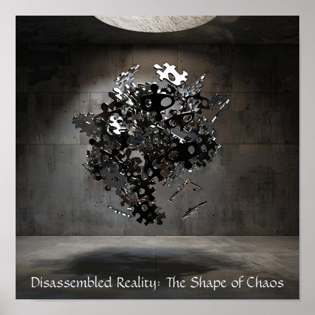 Pussel för industriellt bruk: Abstrakt Flytande sk Poster (Framsidan)