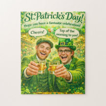 Pussel för irländskt skål för St. Patrick's Day