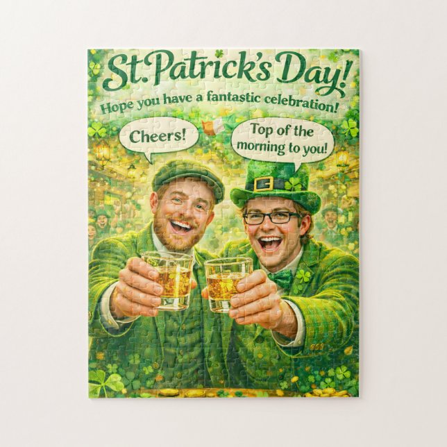 Pussel för irländskt skål för St. Patrick's Day (Vertikal)