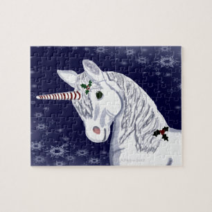 Pussel för julUnicornhuvud med Tin