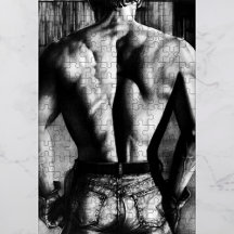 Pussel För manar 11x14 Male Bodybuilding Gift Box