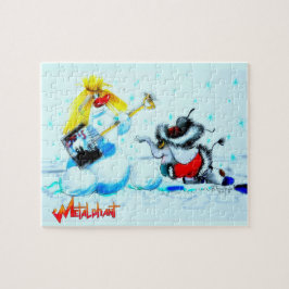 Pussel för metalfack Vinter-scen