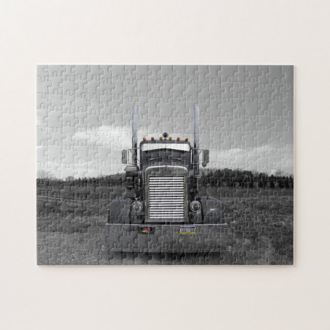 Pussel för Peterbilt nålnäsa b/w (Horisontell)