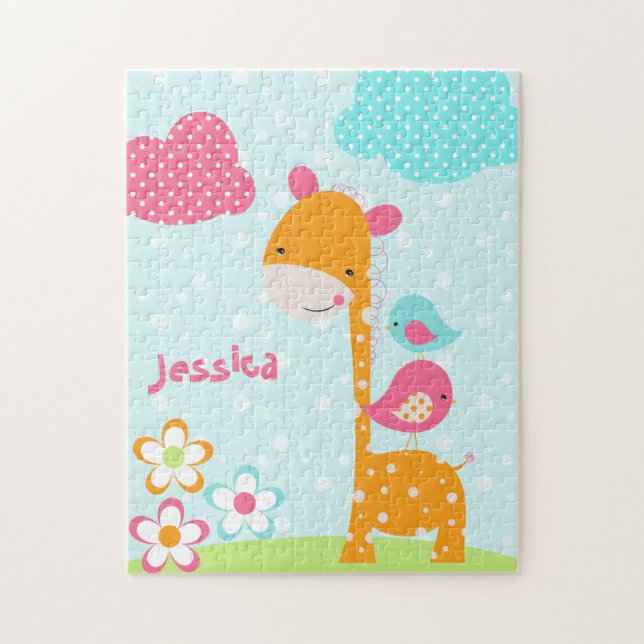 Pussel för SafariCuties giraff (Vertikal)