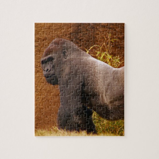 Pussel för Silverbackgorillafoto (Vertikal)