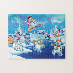 Pussel för Snowpeople vinterunderland