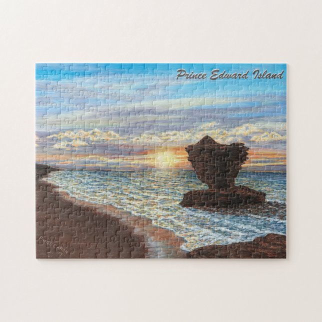 Pussel för Teakoppsten med gåvan boxas (Horisontell)