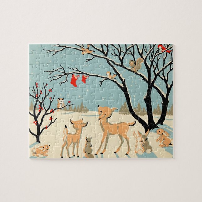 Pussel för vinterunderlandjul (Horisontell)